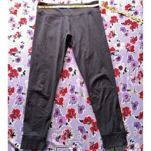 Calvin Klein sz L Womens Gray Athletic Pants Zip Ankle Leggings Fashion Stretch